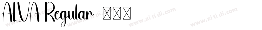 ALVA Regular字体转换